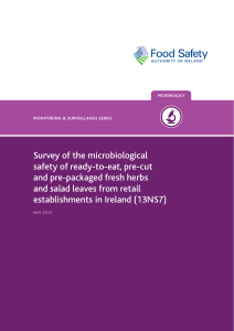 Survey of the microbiological safety of ready-to-eat, pre