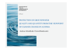 protection of groundwater quality and quantity from the viewpoint of