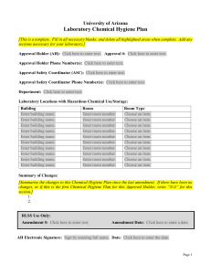 Use this section to add any chemical safety