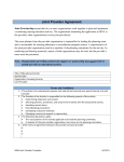 Joint Provider Agreement (Template)