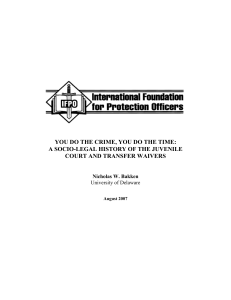Juvenile Justice - International Foundation for Protection Officers
