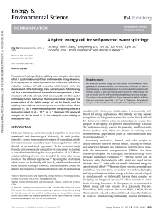 A hybrid energy cell for self-powered water splitting