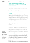 Primary Pulmonary Lymphoma and Synchronous Cecal