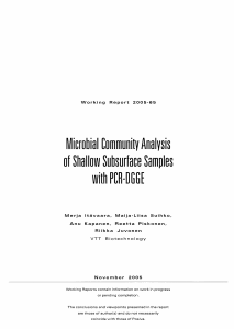 Microbial Community Analysis of Shallow Subsurface