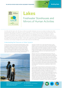 Lakes: freshwater storehouses and mirrors of human