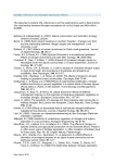 GLOBIO references for Nitrogen deposition effects This document