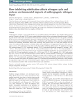 How inhibiting nitrification affects nitrogen cycle and reduces