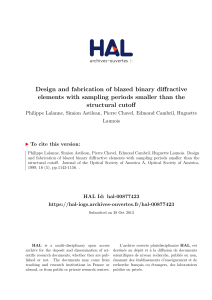 Design and fabrication of blazed binary diffractive - HAL