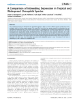 A Comparison of Inbreeding Depression in Tropical and Widespread