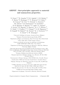 ABINIT : first-principles approach to material and nanosystem