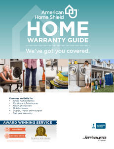 warranty guide - American Home Shield