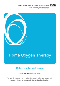 Home Oxygen Therapy - University Hospitals Birmingham NHS