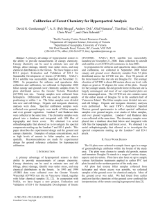 Calibration of forest chemistry for hyperspectral analysis