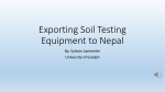 Exporting Soil Testing Equipment to Nepal