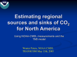 Estimating regional sources and sinks of CO2 for North America