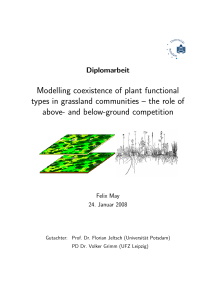 Modelling coexistence of plant functional types in grassland