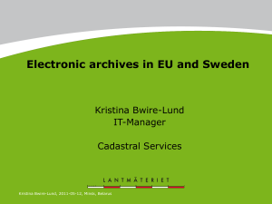 Electronic archives in EU and Sweden