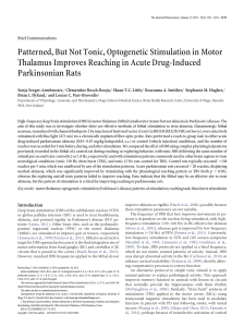 Patterned, But Not Tonic, Optogenetic Stimulation in Motor