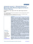 Artemisia annua L., Potential Source of Molecules with