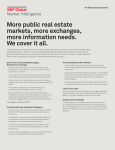 public real estate markets, more exchanges, more information needs
