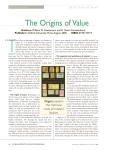 The Origins of Value - David M. Rowe Risk Advisory