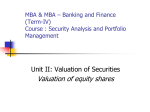 Valuation of equity shares