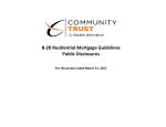 B-20 Residential Mortgage Guidelines Public Disclosures