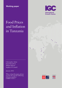 Food Prices and Inflation in Tanzania