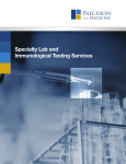 Specialty Lab and Immunological Testing Services