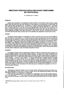 insecticide residues in soils and in root crops grown on treated soils