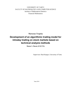 Development of an algorithmic trading model for intraday