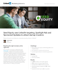 Seed Equity uses LinkedIn targeting, Spotlight Ads and Sponsored