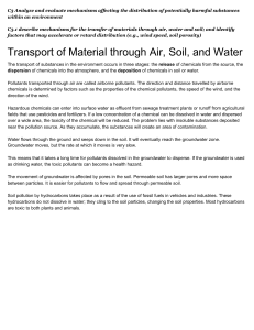 Transport of Material through Air, Soil, and Water