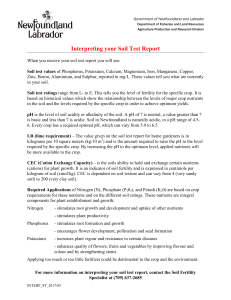 Interpreting your Soil Test Report