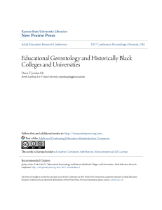 Educational Gerontology and Historically Black