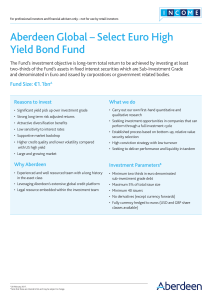 Aberdeen Global – Select Euro High Yield Bond Fund