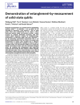 Demonstration of entanglement-by-measurement of solid