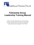 Lighthouse Christian Church Fellowship Group Leadership Training