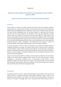 Agricultural nutrient problems and the MAP IV water quality goals