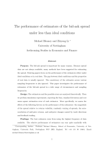The performance of estimators of the bid-ask