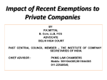 Exemptions to Private Companies