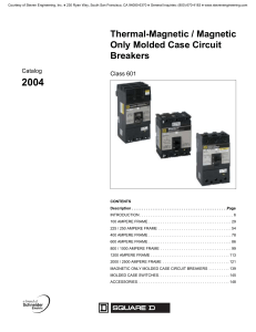 Thermal-Magnetic / Magnetic Only Molded Case Circuit Breakers