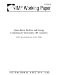 Quasi-Fiscal Deficits and Energy - Conditionality in Selected CIS