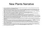 New Plants Narrative summary
