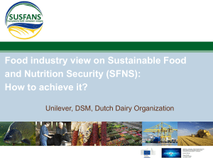 Food industry view on Sustainable Food and Nutrition Security