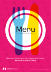 Menu Optimisation