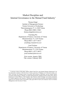 Market Discipline and Internal Governance in the Mutual Fund Industry