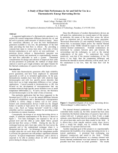 A Study of Heat Sink Performance in Air and Soil for Use