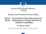 EE23 - Innovative financing schemes EE24 – Making