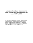 A study on the mineral depletion of the foods available to us as a